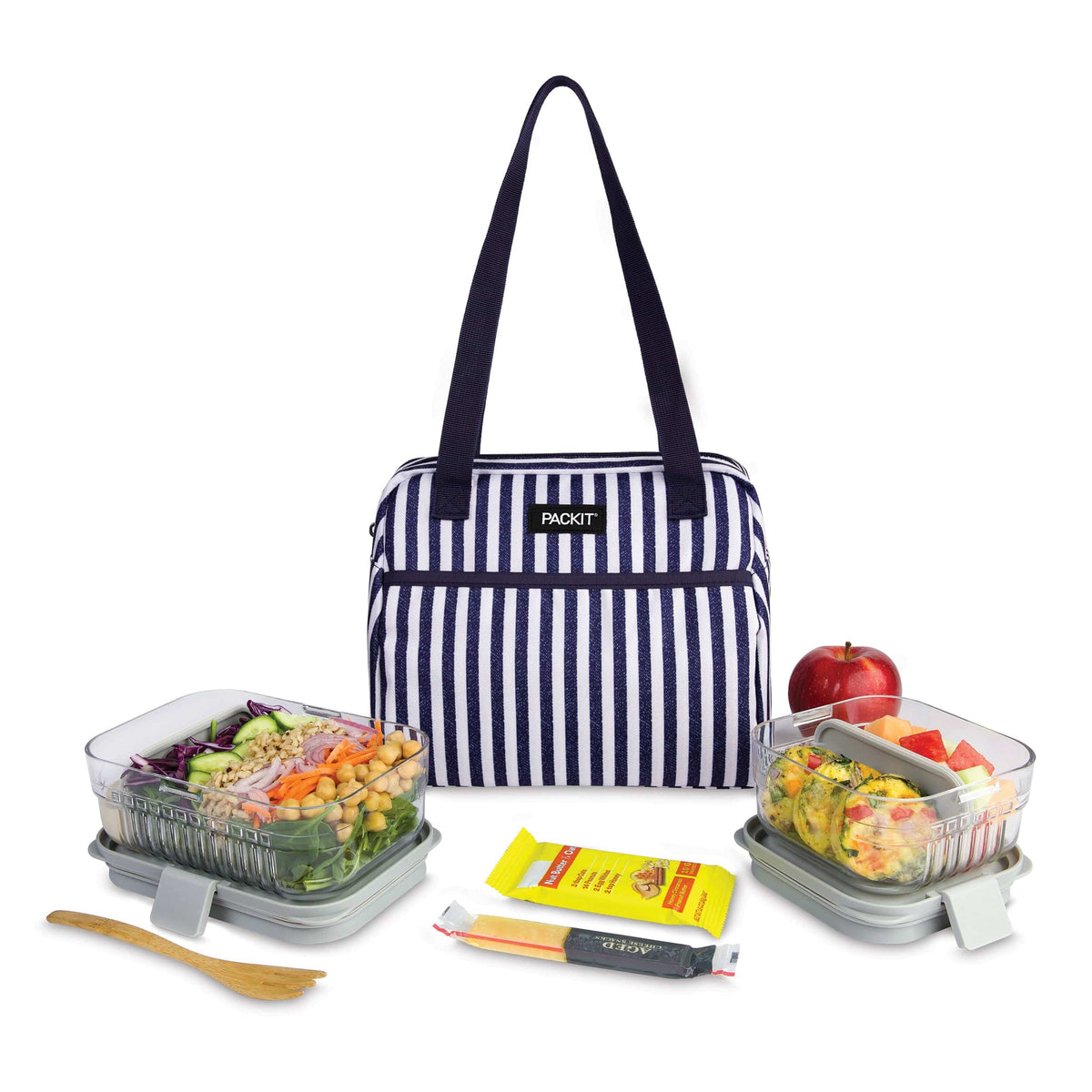 freezable-hampton-lunch-bag-w0 freezable-hampton-lunch-bag-seaside-stripe-front-food-combo.jpg