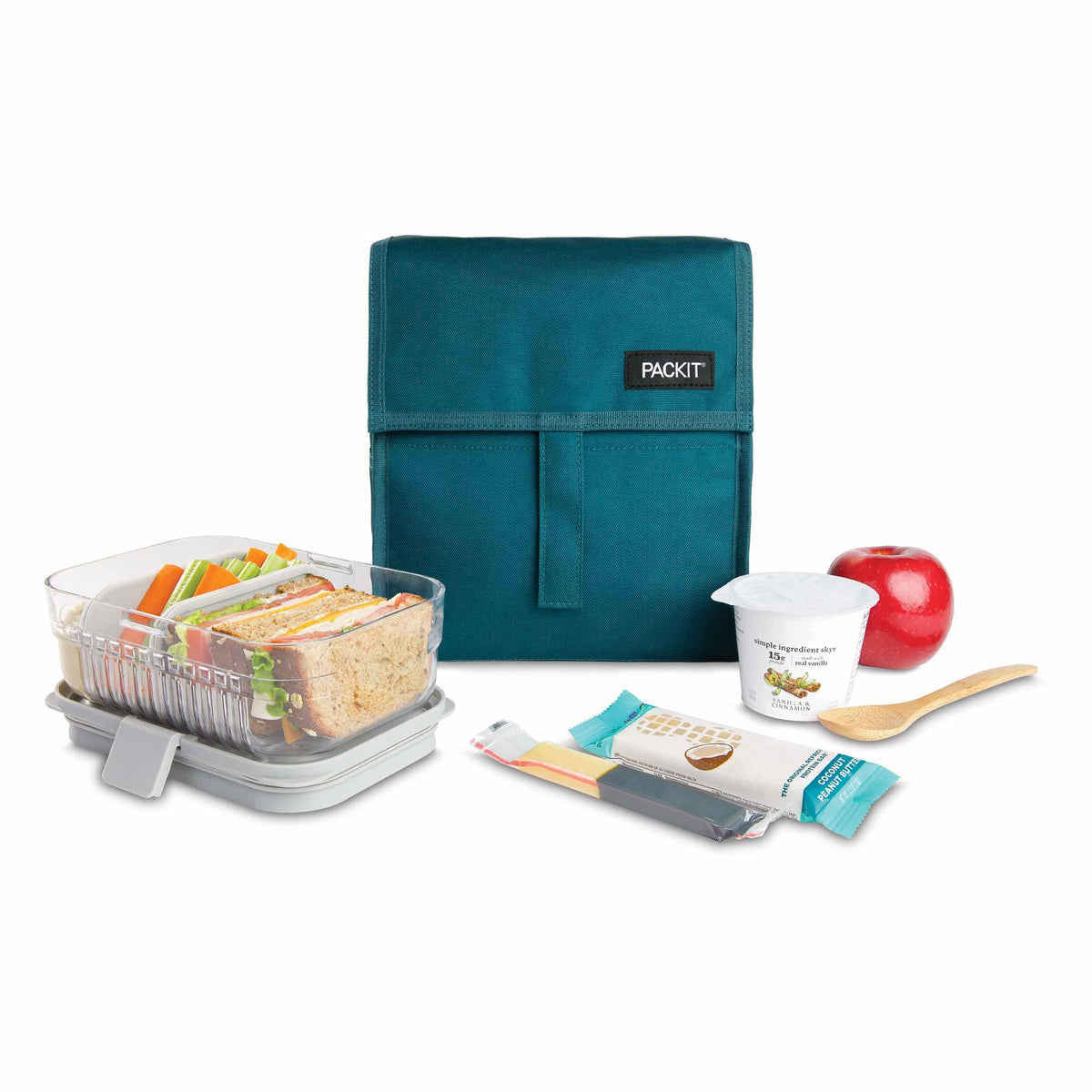 freezable-lunch-bag-m1 freezable-lunch-bag-deep-teal-food-combo.jpg